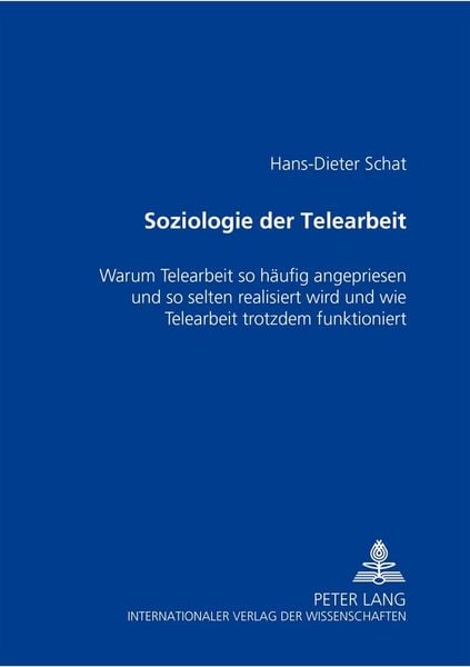 Produktbild: Soziologie der Telearbeit