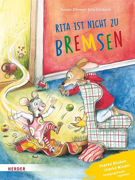 Konrad Känguru und Rita Rennmaus. Rita ist nicht zu bremsen, Gebundene Ausgabe von Renate Zimmer, Herder, 978-3-451-71753-6