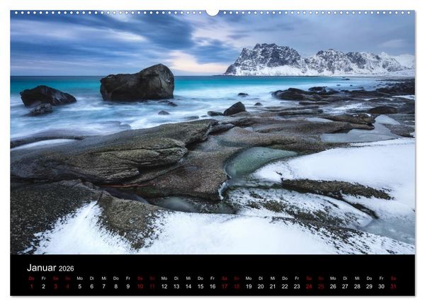 Produktbild: Lofoten - Inseln im Nordmeer (Wandkalender 2026 DIN A2 quer), CALVENDO Monatskalender