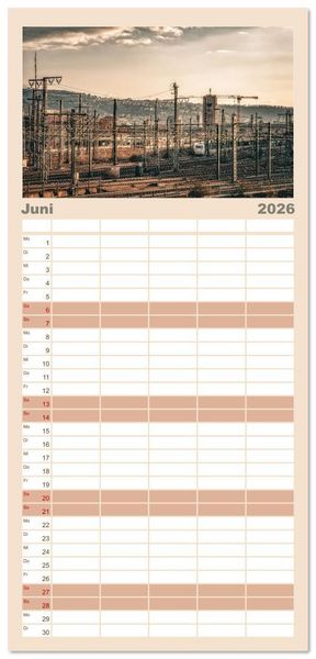 Produktbild: Familienplaner 2026 - Stuttgart, What Else? mit 5 Spalten (Wandkalender, 21 x 45 cm) CALVENDO