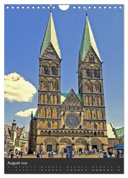 Produktbild: Highlights in Bremen (Wandkalender 2026 DIN A4 hoch), CALVENDO Monatskalender