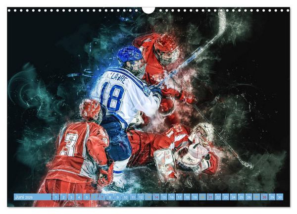 Produktbild: Eishockey - extrem cool (Wandkalender 2026 DIN A3 quer), CALVENDO Monatskalender