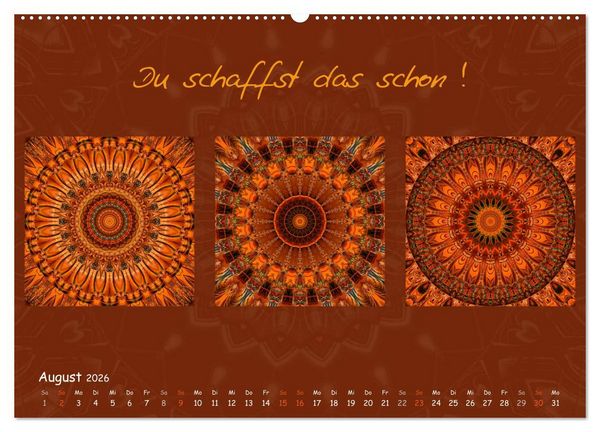 Produktbild: Mandala Trilogien (hochwertiger Premium Wandkalender 2026 DIN A2 quer), Kunstdruck in Hochglanz