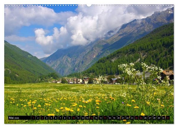 Produktbild: Aostatal (hochwertiger Premium Wandkalender 2026 DIN A2 quer), Kunstdruck in Hochglanz