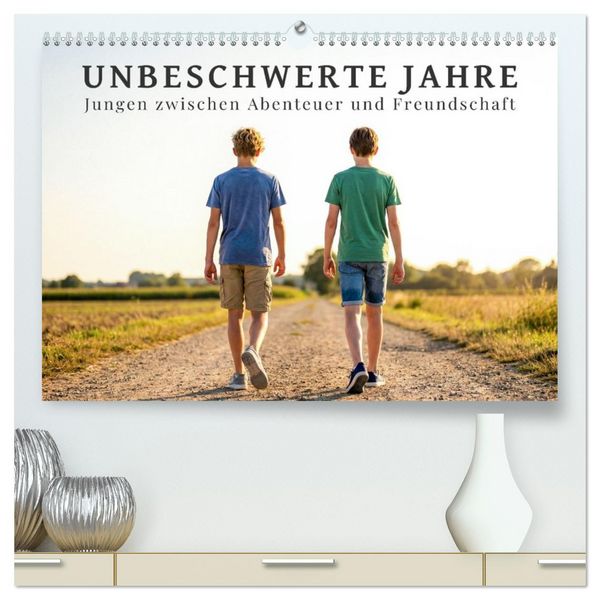 Produktbild: Unbeschwerte Jahre - Jungen zwischen Abenteuer und Freundschaft (hochwertiger Premium Wandkalender 2027 DIN A2 quer), Kunstdruck in Hochglanz