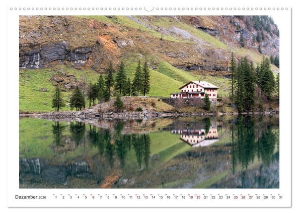 Produktbild: Unterwegs in der Schweiz: Wandern zu m&auml;rchenhaften Bergen und Seen (hochwertiger Premium Wandkalender 2026 DIN A2 quer), Kunstdruck in Hochglanz