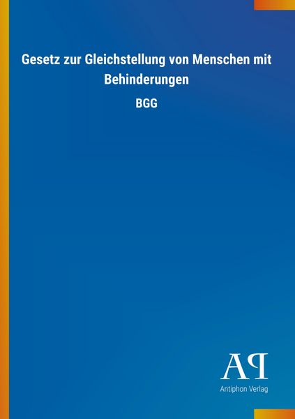 Produktbild: Gesetz zur Gleichstellung von Menschen mit Behinderungen