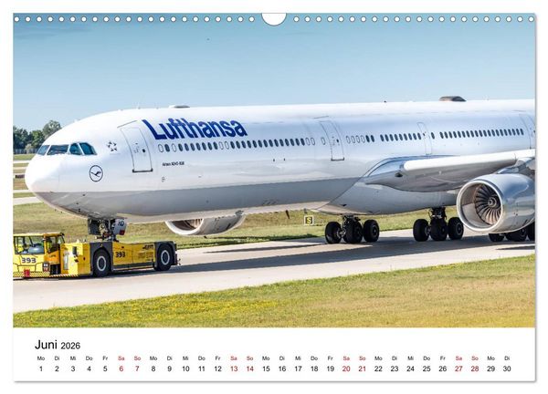 Produktbild: Planespotting am Flughafen M&uuml;nchen (Wandkalender 2026 DIN A3 quer), CALVENDO Monatskalender