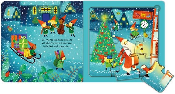 Produktbild: Mein erstes Buch zum Puzzeln: Beim Weihnachtsmann