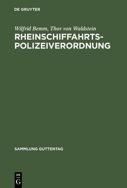 Produktbild: Rheinschiffahrtspolizeiverordnung
