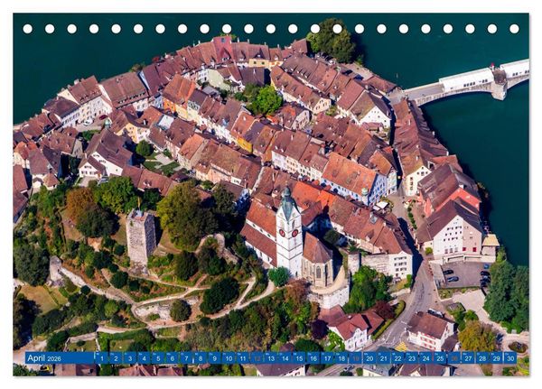 Produktbild: Luftaufnahmen der Schweiz (Tischkalender 2026 DIN A5 quer), CALVENDO Monatskalender
