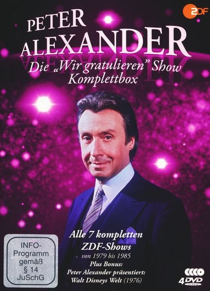 Die Peter Alexander 'Wir gratulieren' Show - Komplettbox (Alle 7 ZDF-Shows plus Disneys Welt) - Fernsehjuwelen [4 DVDs]