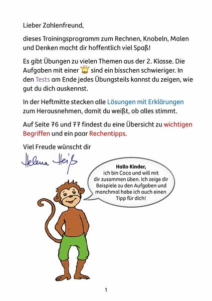 Übungsheft 2. Klasse - Mathe trainieren