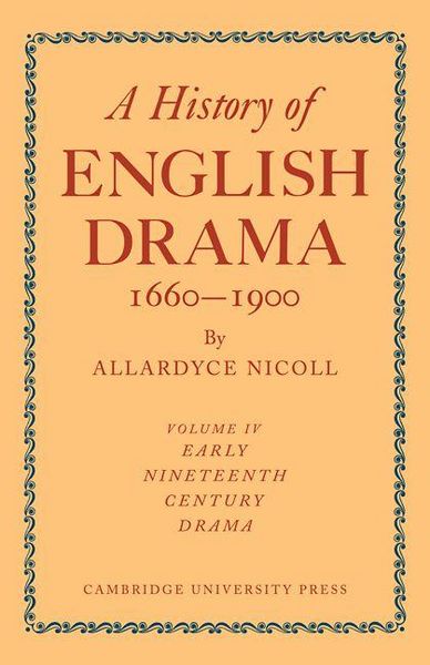 Produktbild: A History of English Drama 1660-1900