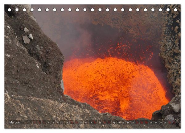 Produktbild: Vulkane - Magma, Lava, Eruptionen (Tischkalender 2026 DIN A5 quer), CALVENDO Monatskalender