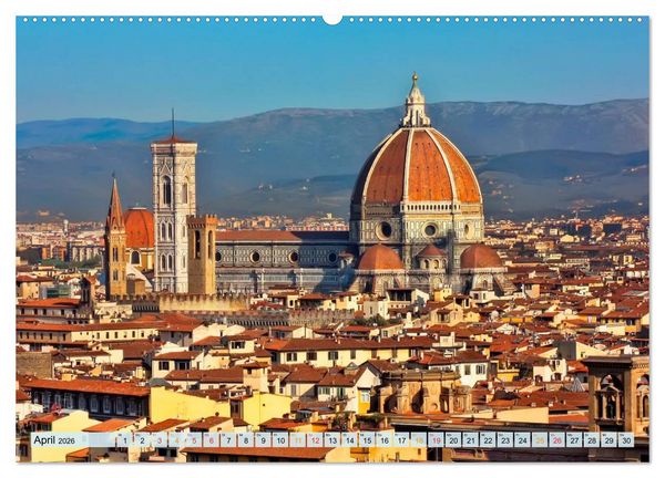 Produktbild: Florenz - Sch&ouml;nheit in der Toskana (hochwertiger Premium Wandkalender 2026 DIN A2 quer), Kunstdruck in Hochglanz