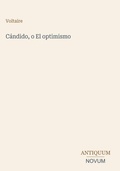 Produktbild: C&aacute;ndido, o El optimismo