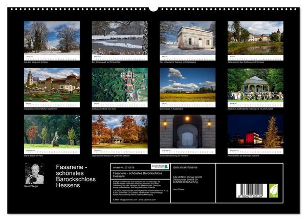 Produktbild: Fasanerie - sch&ouml;nstes Barockschloss Hessens (hochwertiger Premium Wandkalender 2026 DIN A2 quer), Kunstdruck in Hochglanz