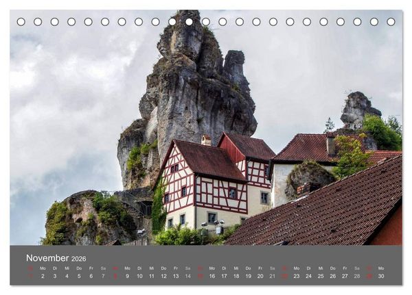 Produktbild: Fr&auml;nkische Schweiz wie gemalt (Tischkalender 2026 DIN A5 quer), CALVENDO Monatskalender