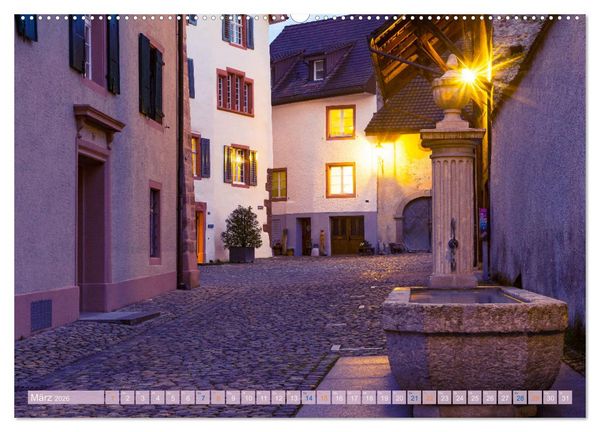 Produktbild: Rheinfelden bei Nacht (Wandkalender 2026 DIN A2 quer), CALVENDO Monatskalender