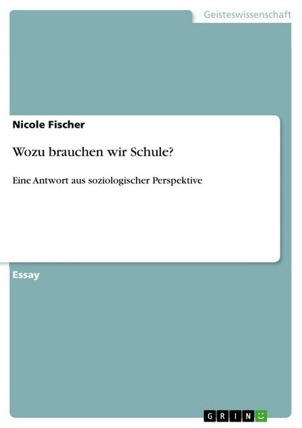 Produktbild: Wozu brauchen wir Schule?