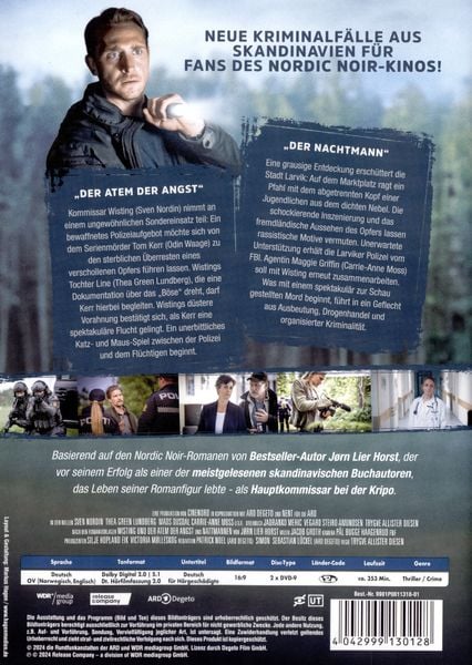 Produktbild: Kommissar Wisting - Der Atem der Angst (1+2), Der Nachtmann (1+2) [2 DVDs]