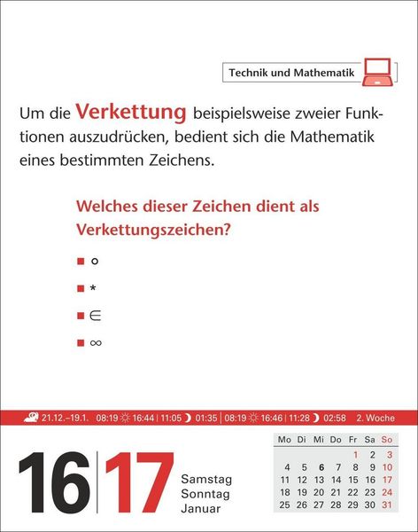 Produktbild: Duden Allgemeinbildung Tagesabrei&szlig;kalender 2027 - Wissen und Quizzen