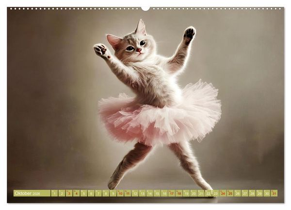 Produktbild: Lustige Sportarten f&uuml;r Katzen (Wandkalender 2026 DIN A2 quer), CALVENDO Monatskalender