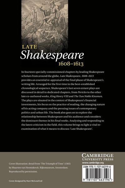 Produktbild: Late Shakespeare, 1608 1613