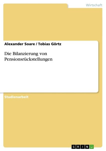 Produktbild: Die Bilanzierung von Pensionsr&uuml;ckstellungen
