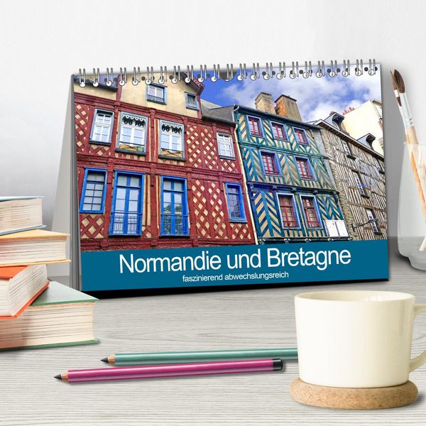 Produktbild: Normandie und Bretagne-faszinierend abwechslungsreich (Tischkalender 2026 DIN A5 quer), CALVENDO Monatskalender