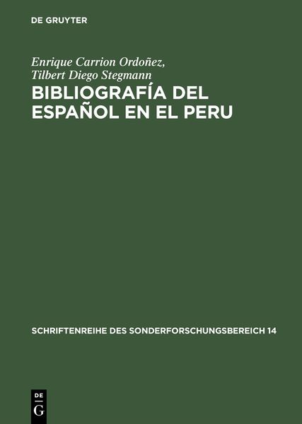 Produktbild: Bibliograf&iacute;a del espa&ntilde;ol en el Peru
