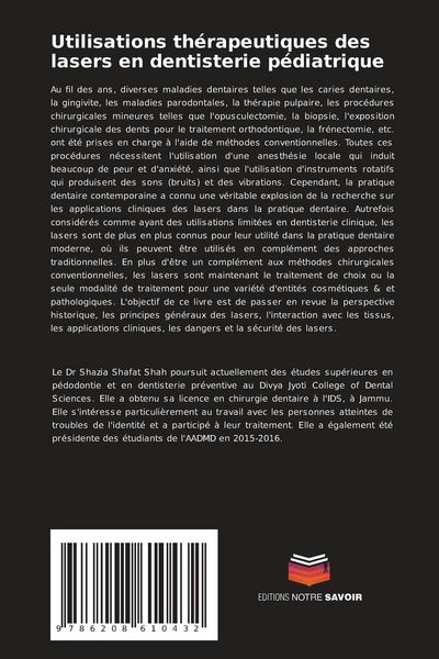 Produktbild: Utilisations th&eacute;rapeutiques des lasers en dentisterie p&eacute;diatrique