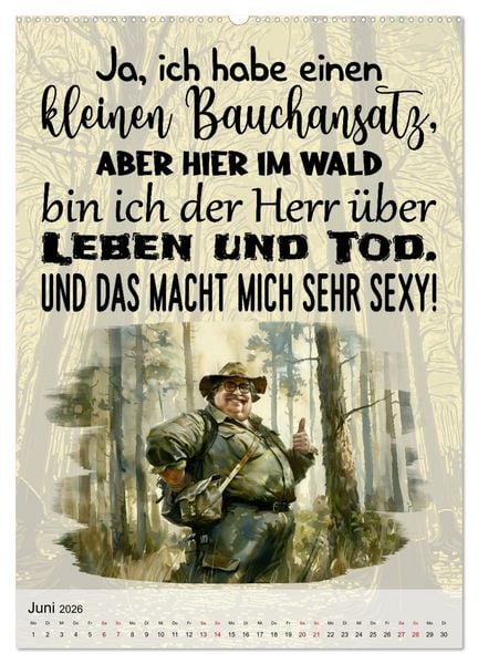 Produktbild: J&auml;gerspr&uuml;che (hochwertiger Premium Wandkalender 2026 DIN A2 hoch), Kunstdruck in Hochglanz
