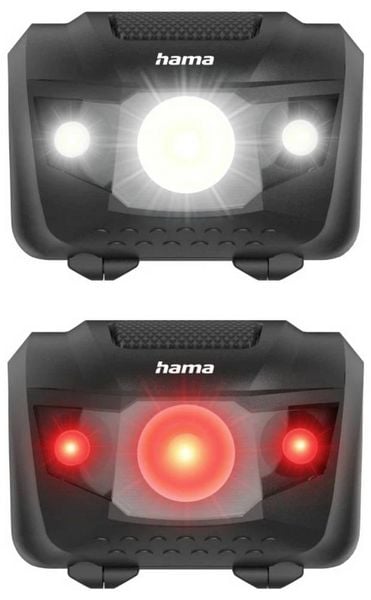 Produktbild: Hama LED-Stirnlampe "HL200", Batterien, Kopflampe zum Joggen, Sport, 4 Modi 00228615 Stirnlampe 73 g