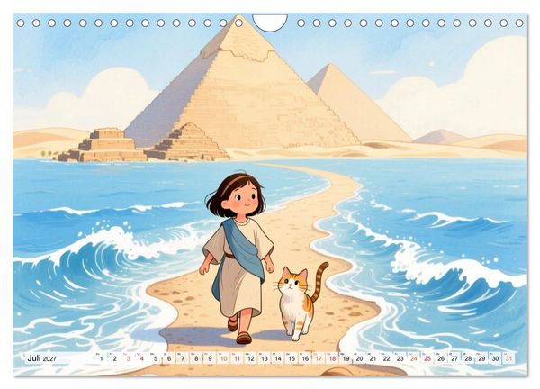 Produktbild: Luna, Minka und die Bibel (Wandkalender 2027 DIN A4 quer), CALVENDO Monatskalender