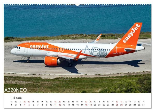Produktbild: Flugzeuge von Airbus (Wandkalender 2026 DIN A2 quer), CALVENDO Monatskalender