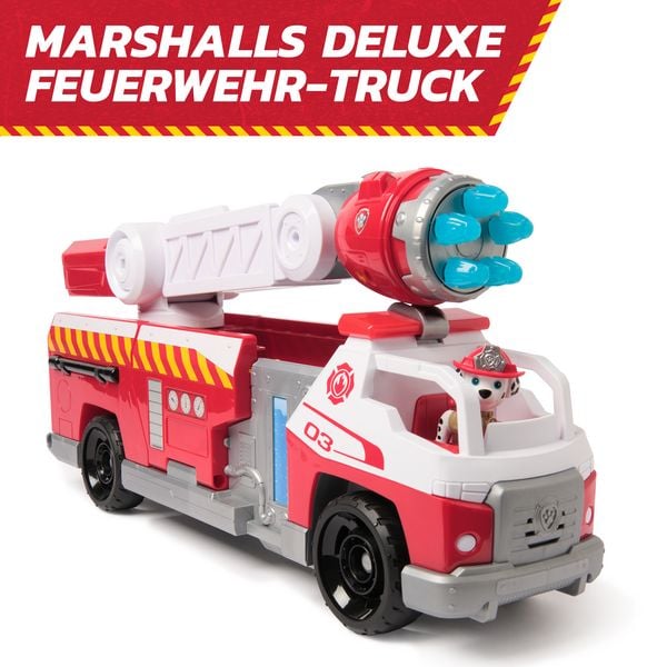 Produktbild: PAW Patrol Fire Rescue - Marshalls Deluxe Feuerwehr-Truck, 50 cm lang, mit Marshall Hundefigur