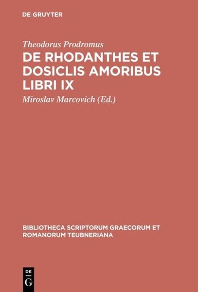 Produktbild: De Rhodanthes et Dosiclis amoribus libri IX