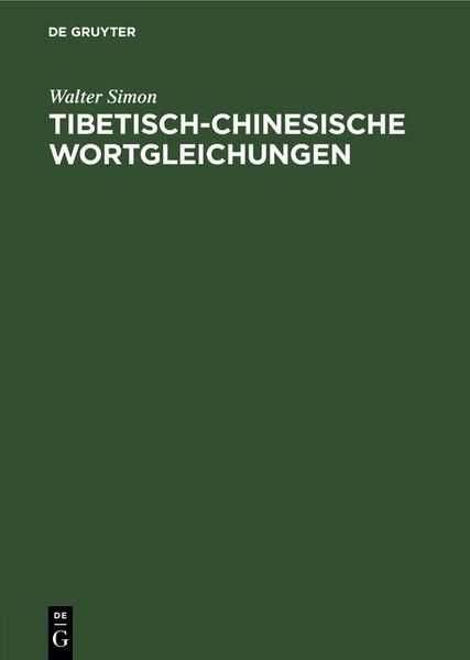 Produktbild: Tibetisch-chinesische Wortgleichungen