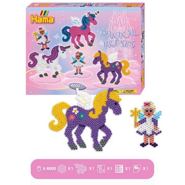 Produktbild: Hama 3138 - B&uuml;gelperlen Geschenkpackung Zauberhafte Pferde