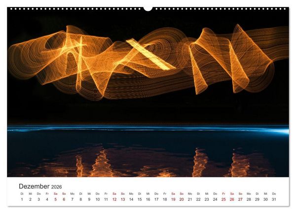 Produktbild: Lightpainting - Malen mit Licht und Zeit (Wandkalender 2026 DIN A2 quer), CALVENDO Monatskalender
