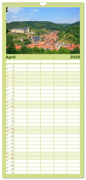 Produktbild: Familienplaner 2026 - Der Harz und sein Vorland mit 5 Spalten (Wandkalender, 21 x 45 cm) CALVENDO