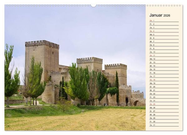 Produktbild: Burgen in Spanien (Wandkalender 2026 DIN A2 quer), CALVENDO Monatskalender