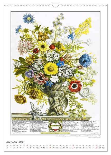 Produktbild: Henry Fletcher. Blumen und Fr&uuml;chte - Kunstkalender (Wandkalender 2027 DIN A3 hoch), CALVENDO Monatskalender