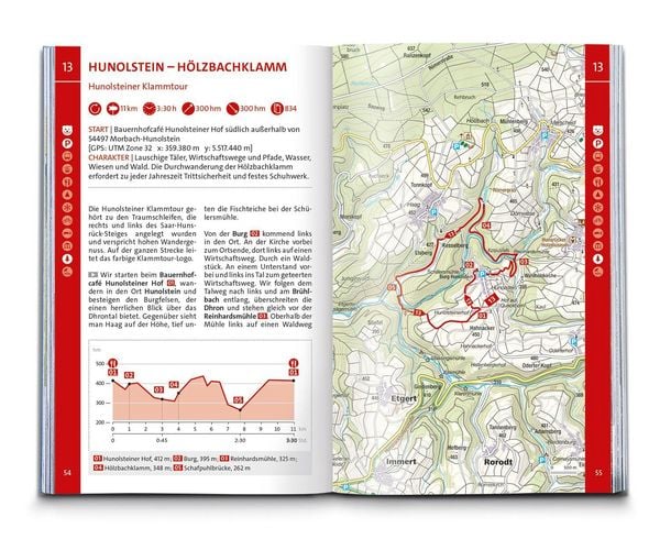 Produktbild: KOMPASS Wanderf&uuml;hrer Hunsr&uuml;ck mit Saar-Hunsr&uuml;ck-Steig, 50 Touren mit Extra-Tourenkarte