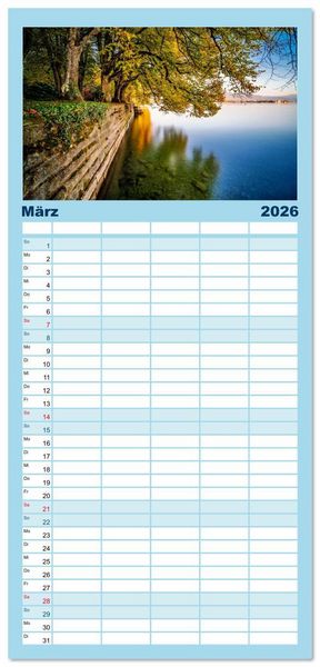 Produktbild: Familienplaner 2026 - Lindau - Juwel am Bodensee mit 5 Spalten (Wandkalender, 21 x 45 cm) CALVENDO