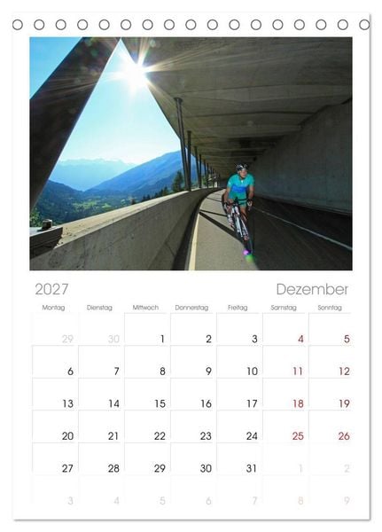 Produktbild: Tischplaner 2027 - Alpenp&auml;sse auf dem Rennrad Vol. 1 (A5 Tischkalender zum Aufstellen) CALVENDO