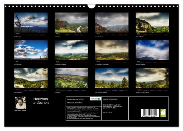Produktbild: Horizons ard&eacute;chois (Calendrier mural 2026 DIN A3 vertical), CALVENDO calendrier mensuel