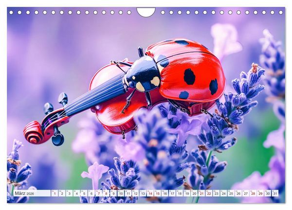 Produktbild: Konzert der Natur - Insekten spielen Musikinstrumente (Wandkalender 2026 DIN A4 quer), CALVENDO Monatskalender